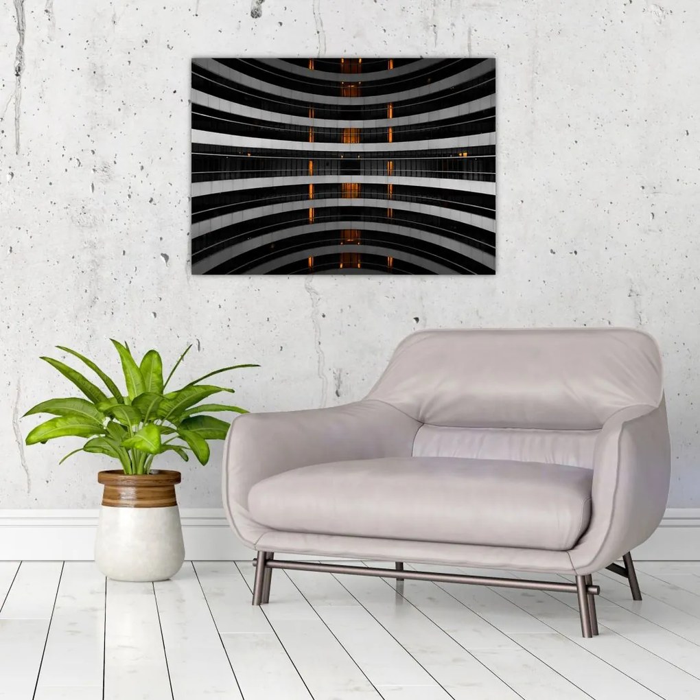 Obraz na szkle - Abstrakcyjny obraz - budynek (70x50 cm)