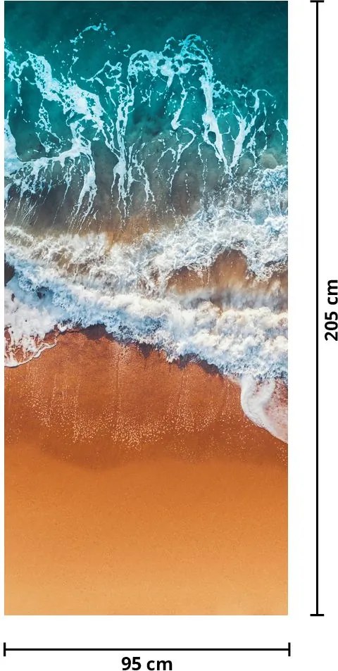 Fototapeta na drzwi - Morska plaża (95x205cm)