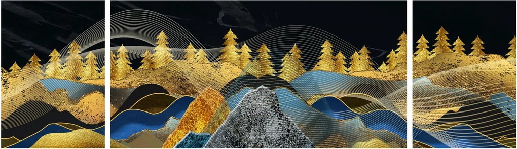 Obraz - Złote Góry (170x50 cm)