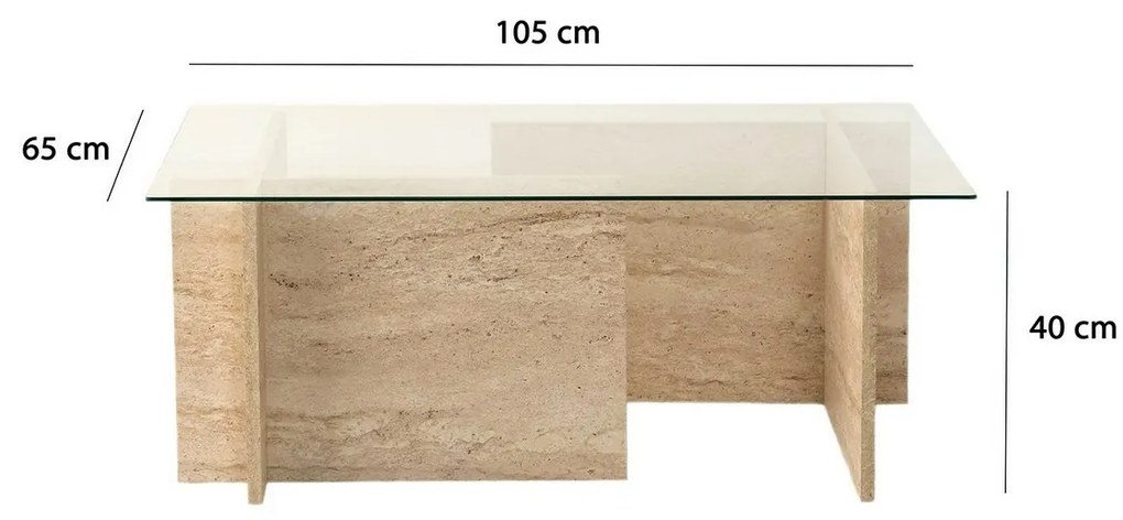Stolik konferencyjny New Escape Travertine