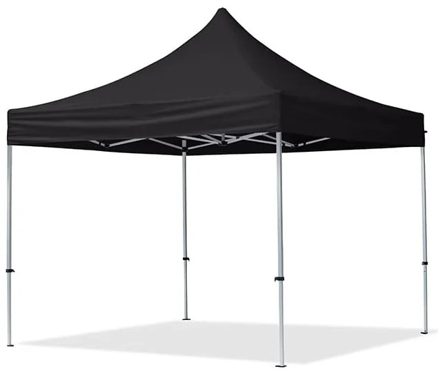 TOOLPORT 3x3 m Namiot Ekspresowy, ECONOMY Alu 32mm, ze ścianami bocznymi, okna panoramiczne, czarny - (59015)