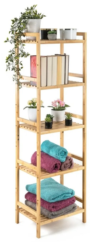 G21 Regał bambusowy, 5 półek, 5 pięter
