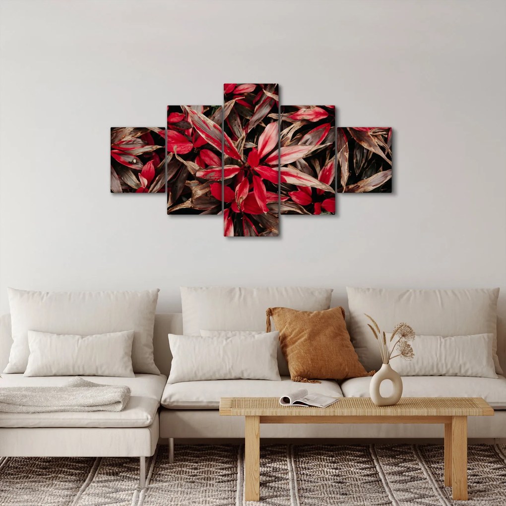 Obraz czerwonych płatków (125x70 cm)