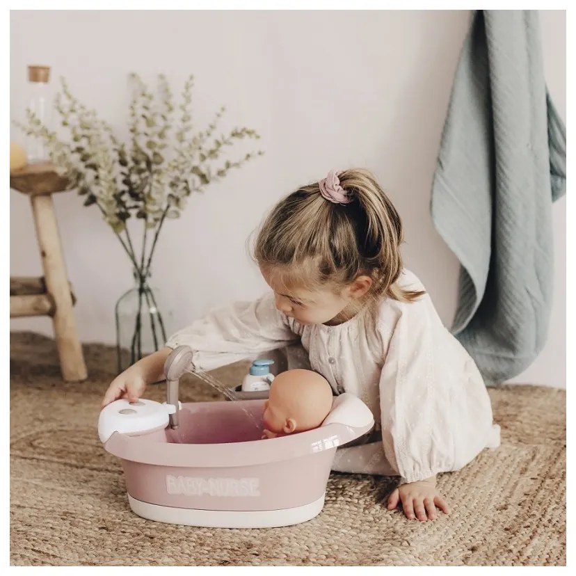 Smoby baby nurse wanienka z hydromasażem, prysznicem i światłem