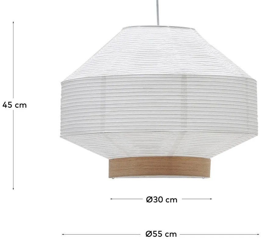 Biały abażur ø 55 cm Hila – Kave Home