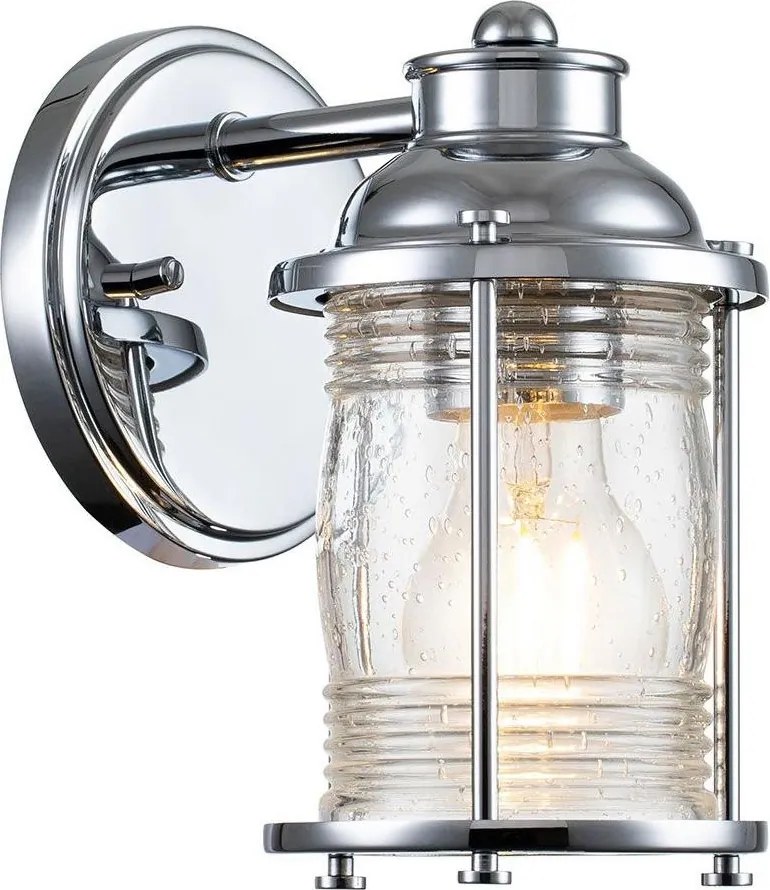 Quintiesse QN-ASHLANDBAY1-PC-BATH-Zewnętrzna lampa naścienna ASHLAND BAY 1xE27/60W/230V IP44