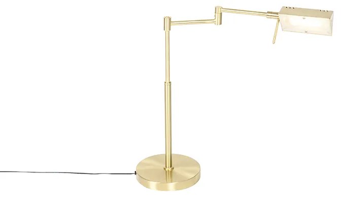 Designerska lampa stołowa złota z wbudowanym LED i ściemniaczem dotykowym - Notia Nowoczesny Oswietlenie wewnetrzne