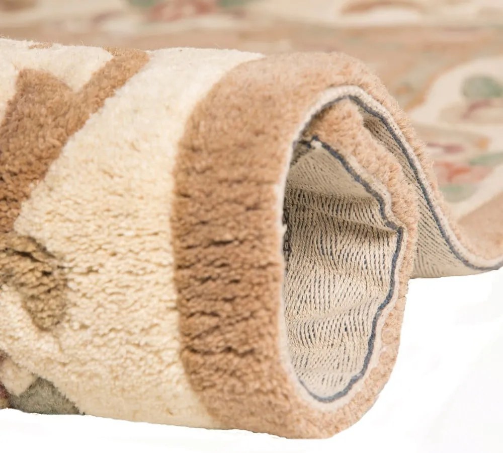 Beżowy wełniany dywan Flair Rugs Aubusson, 75x150 cm