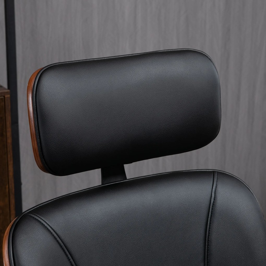 Vinsetto Ergonomiczny Fotel Biurowy z Wysokim Oparciem, Odczepianym Zagłówkiem do Domowego Biura, Czarny | Aosom PL