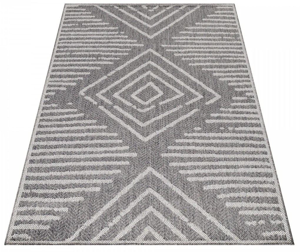 Dywan zewnętrzny Aruba Romby szare 240 cm x 340 cm