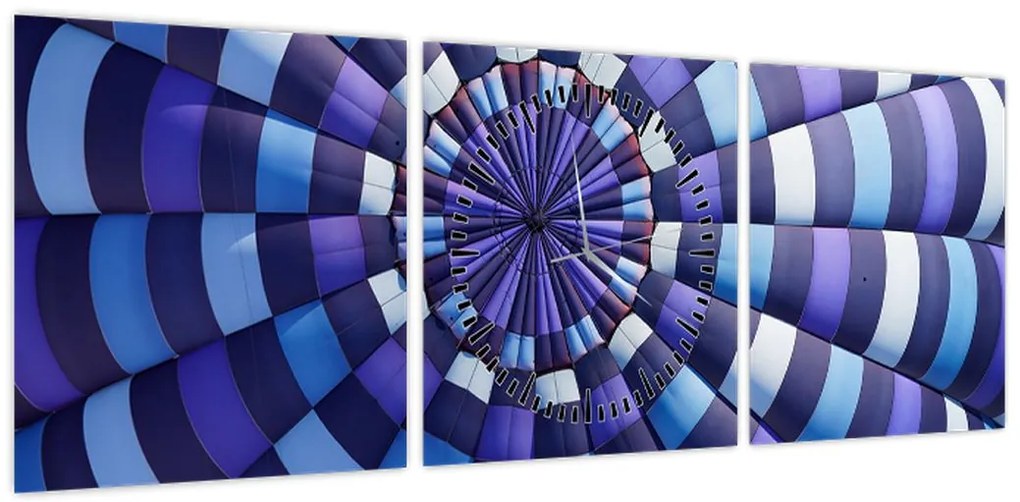 Obraz struktury latającego balonu (z zegarem) (90x30 cm)