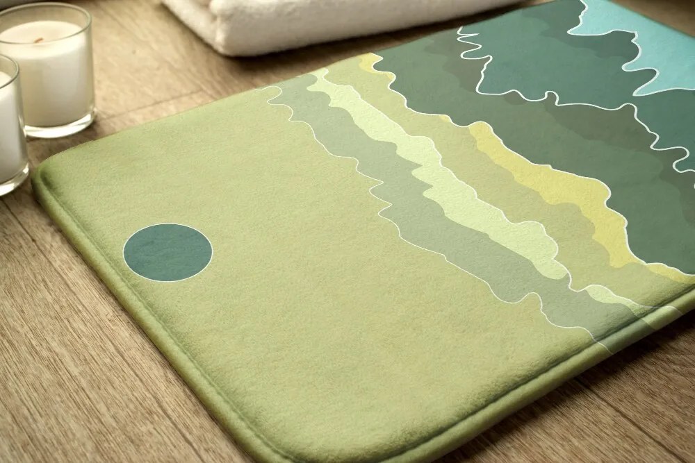 Dywanik antypoślizgowy do łazienki Dywanik antypoślizgowy do łazienki Góry Abstrakcja