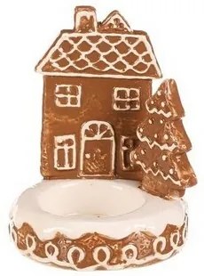 Ceramiczny świecznik Domek piernik na świeczkę do podgrzewaczy