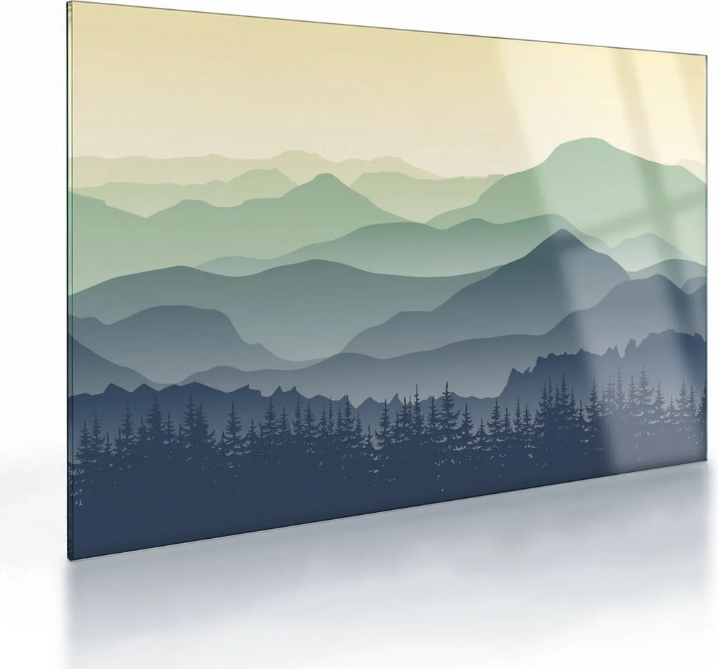 Obraz na szkle - Forest Mountain (70x50 cm)