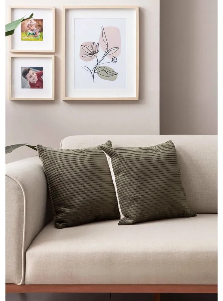 Sztruksowe poszewki na poduszki zestaw 2 szt. 43x43 cm – Mioli Decor