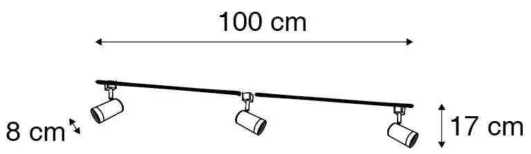Inteligentny system oświetlenia szynowego biały 1-fazowy 3-punktowy z Wifi GU10 - Iconic Jeana