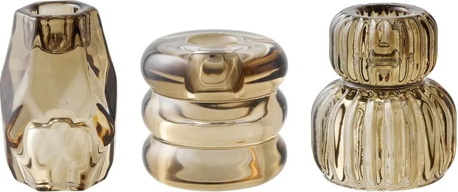 Szklane świeczniki zestaw na świeczkę typu tealight 3 szt. – House Nordic