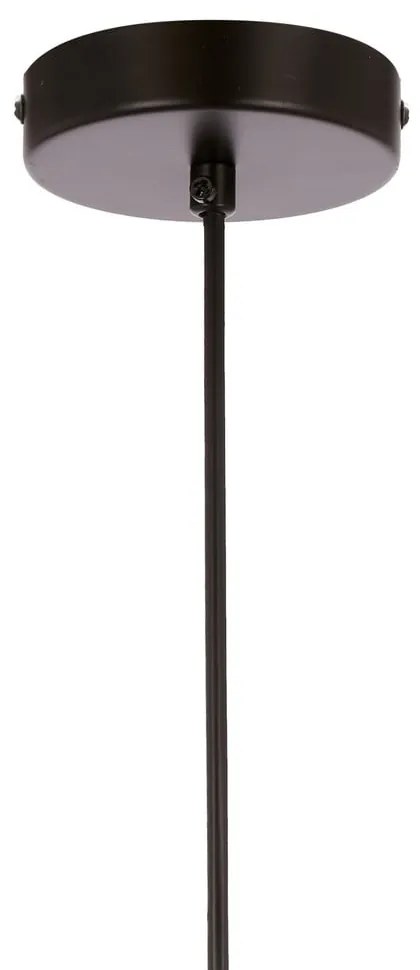 Czarna lampa wisząca ze szklanym kloszem ø 18 cm Spiega – Candellux Lighting