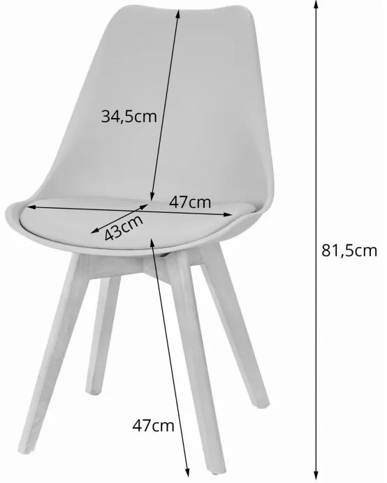 Zestaw jadalniany 1+4 biały, stół BERGEN 120 + krzesła BALI MARK