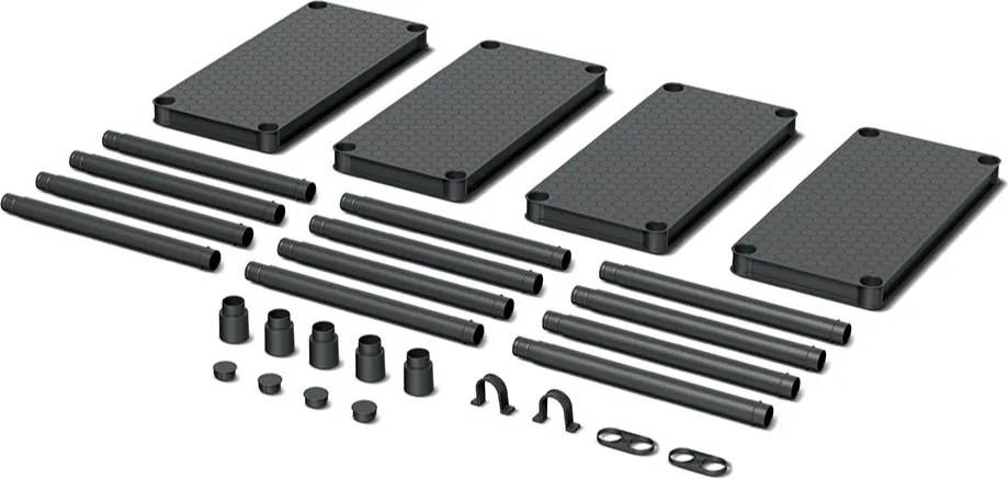 Regał warsztatowy STACKARO SOLID SMALL, 58x28x131,5cm, czarny Prosperplast