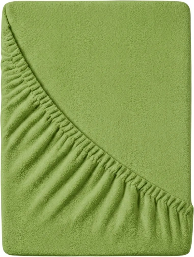PrzytulneMieszkanie.pl Prześcieradło frotte EXCLUSIVE zielone 180 x 200 cm