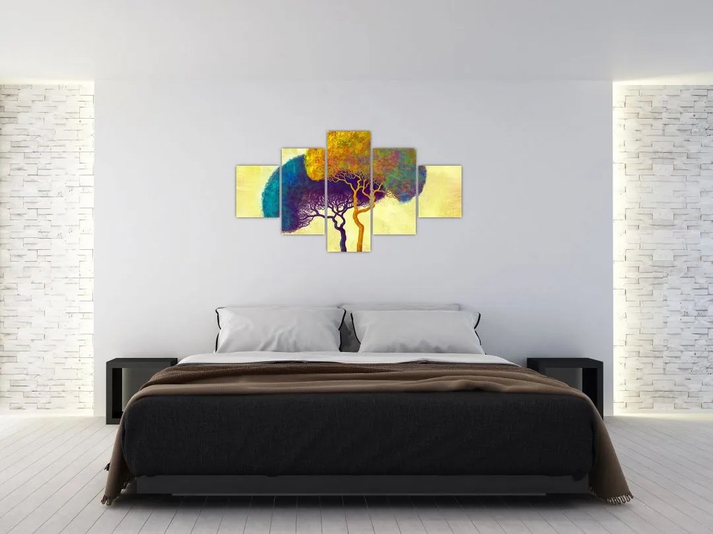 Obraz - Drzewa na wzgórzu (125x70 cm)