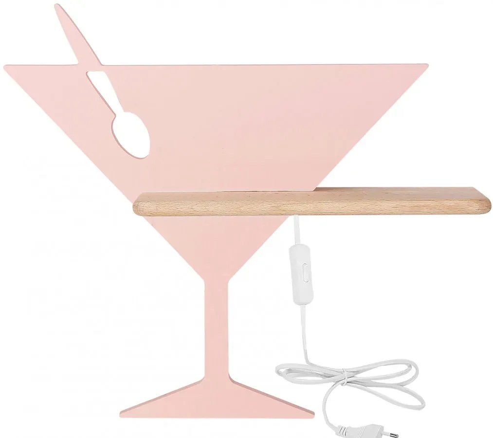 Różowy kinkiet dziecięcy w kształcie kieliszka - 4X K057 H2-D98