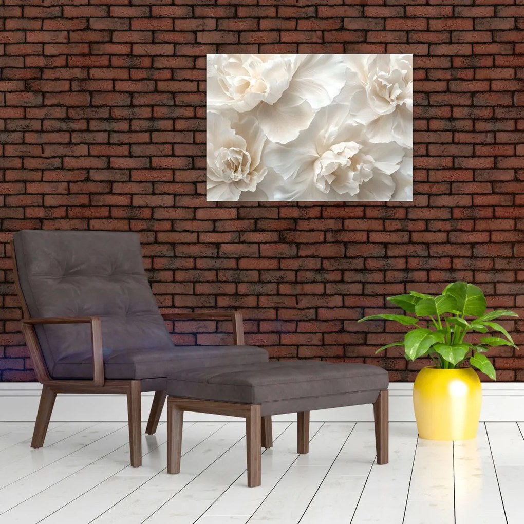 Obraz na szkle - Delikatne piwonie (70x50 cm)