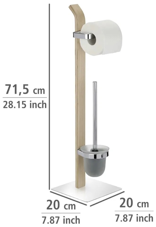 Zestaw szczotki toaletowej i uchwytu na papier Wenko Samona