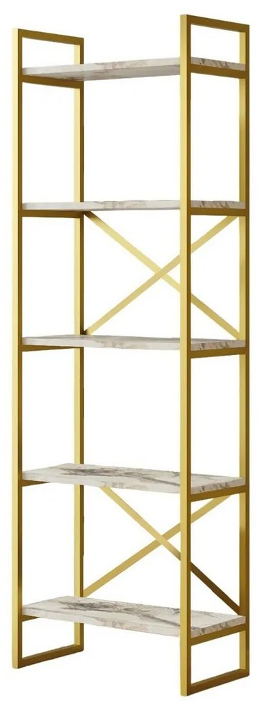 Regał Vento Marble and Gold, S
