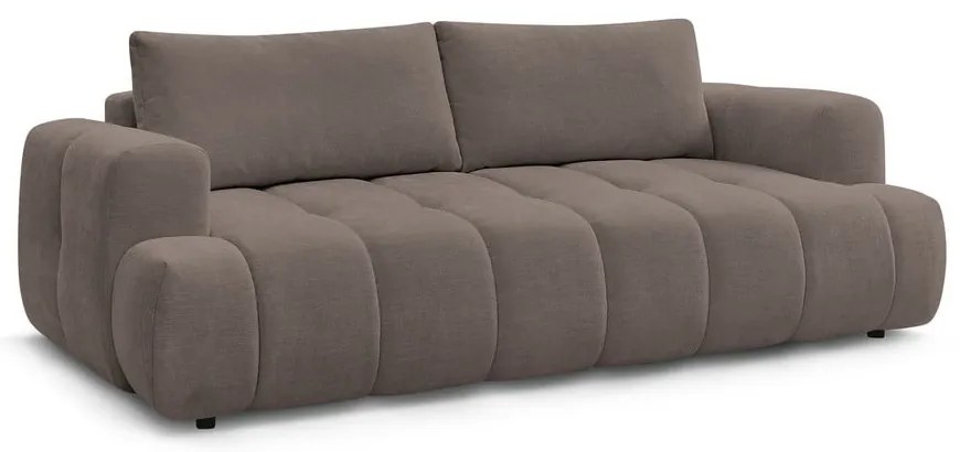 Szarobrązowa rozkładana/ze schowkiem sofa 251 cm Fuji – Bobochic Paris