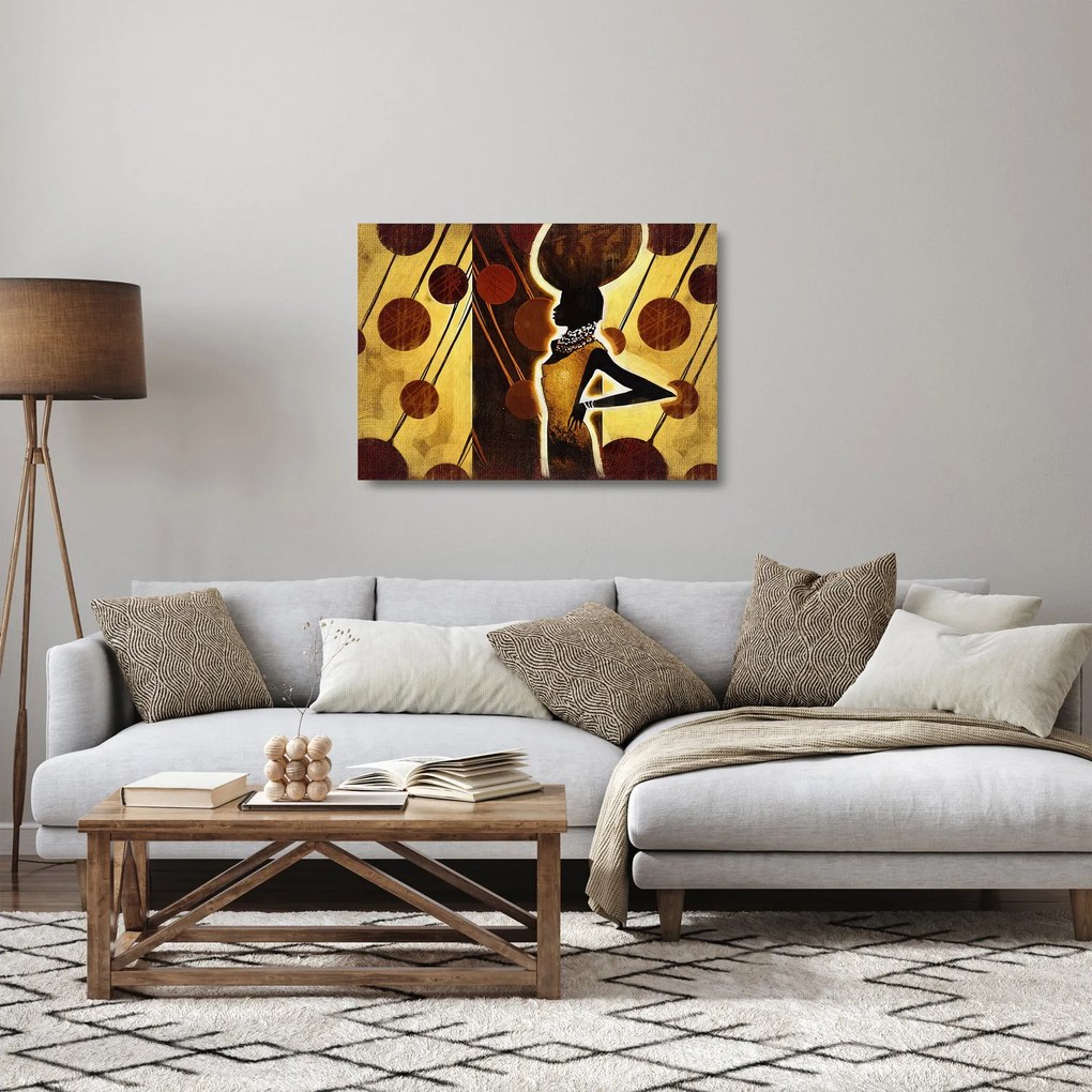 Obraz na szkle artystycznego malarstwa starożytnego (70x50 cm)