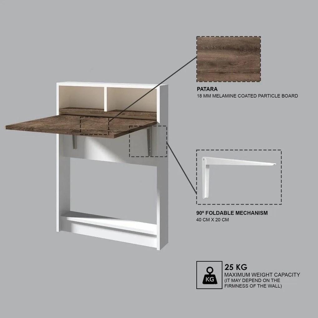 Składany stół jadalny Patara Brown