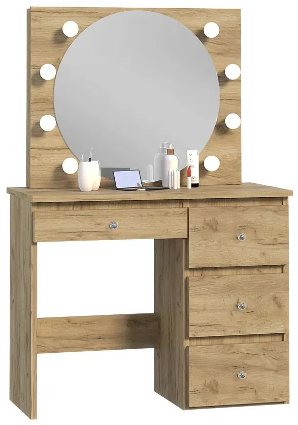 Toaletka w stylu glamour z oświetleniem LED - Kaviro 3X
