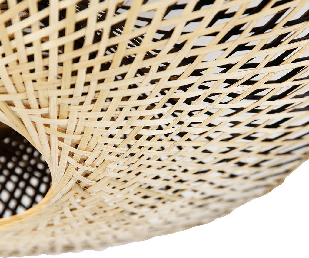Orientalna lampa sufitowa z bambusa 50 cm - Rina