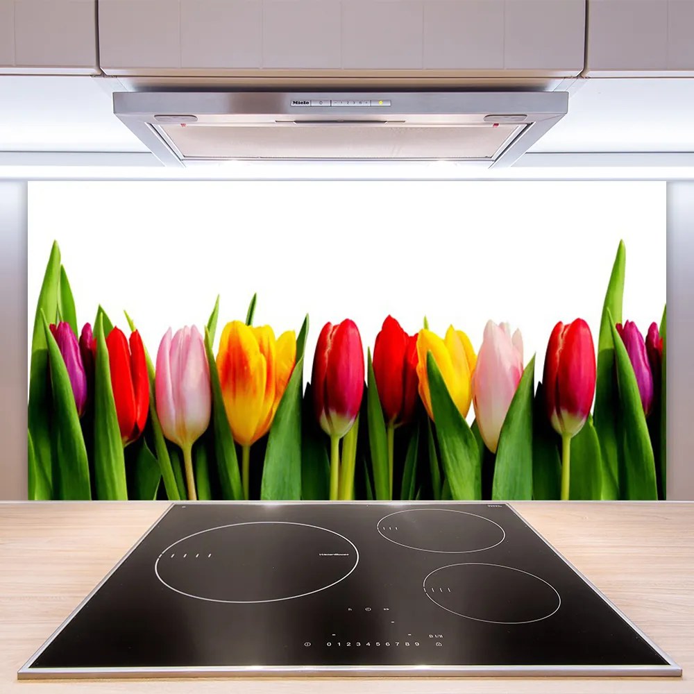 Panel nad blat kuchenny Pąki Tulipanów W Ogrodzie