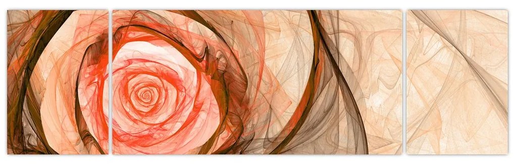 Obraz - Róża w artystycznym duchu (170x50 cm)
