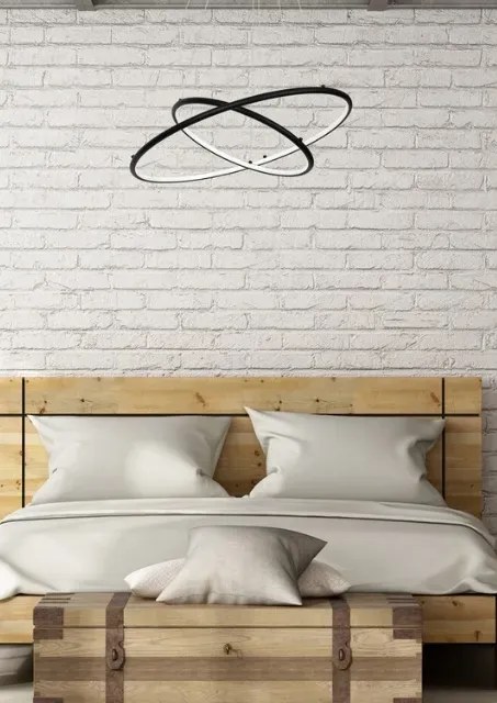 Czarny metalowy żyrandol led - K435 N1-Z40