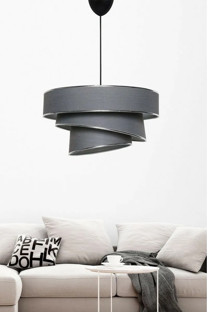 Lampa wisząca Couper - antracyt, srebrny