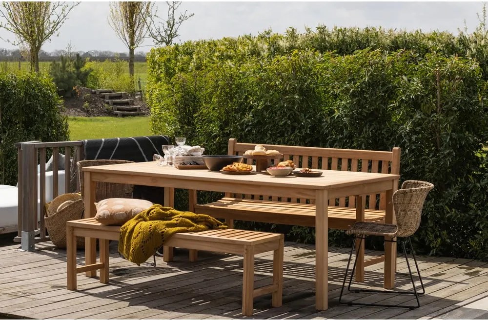 Krzesła ogrodowe ze sztucznego rattanu w naturalnym kolorze zestaw 2 szt. Wings – WOOOD