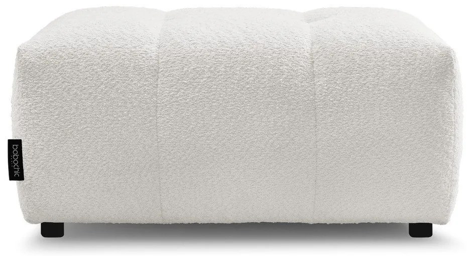 Biały podnóżek z materiału bouclé Roxelane – Bobochic Paris