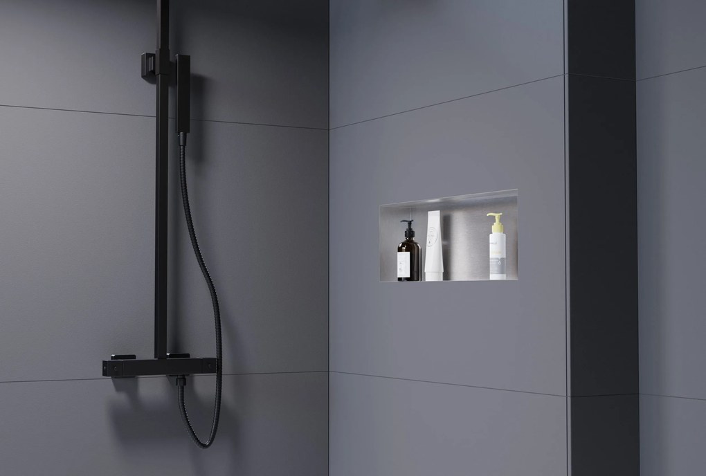 Półka wnękowa ścienna ze stali nierdzewnej NT206010X