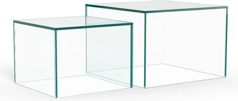 Szklane stoliki zestaw 2 szt. 50x50 cm Dice – Actona