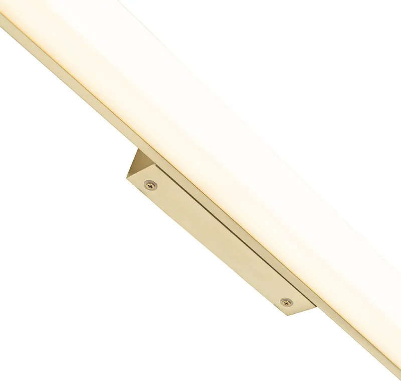 Lampa ścienna do łazienki mosiądz 92 cm z wbudowanym LED IP44 - Cascada