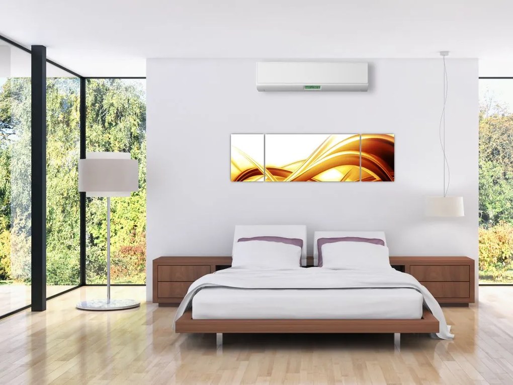 Obraz - Żółta abstrakcja (170x50 cm)