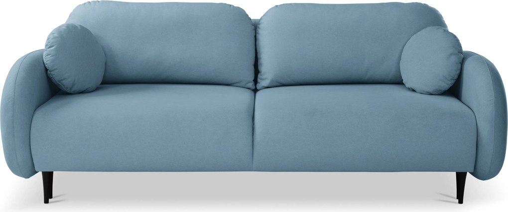 Masseno Sofa AGIO z funkcją spania i pojemnikiem na pościel, Rozkładana sofa - Niebieski, CASTEL 74