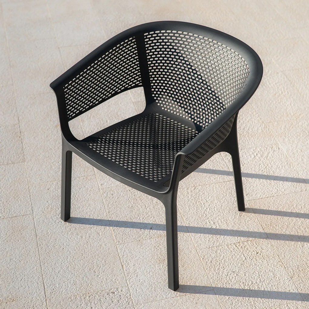 Kubełkowe krzesło ogrodowe Nexo z tworzywa sztucznego