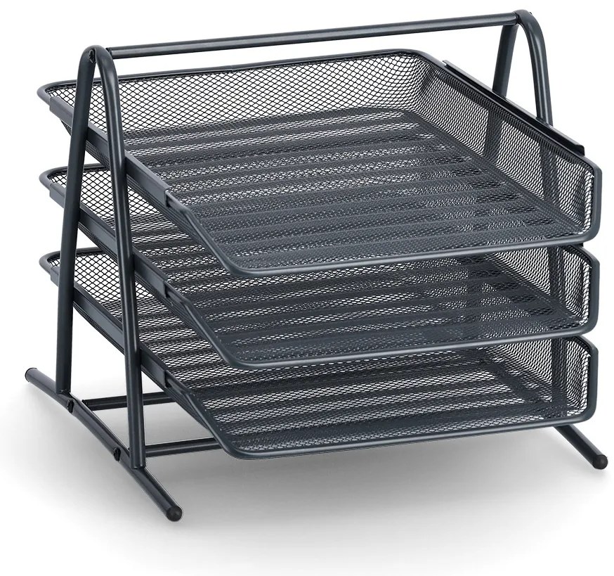 Piętrowa tacka na dokumenty z metalowej siatki, MESH