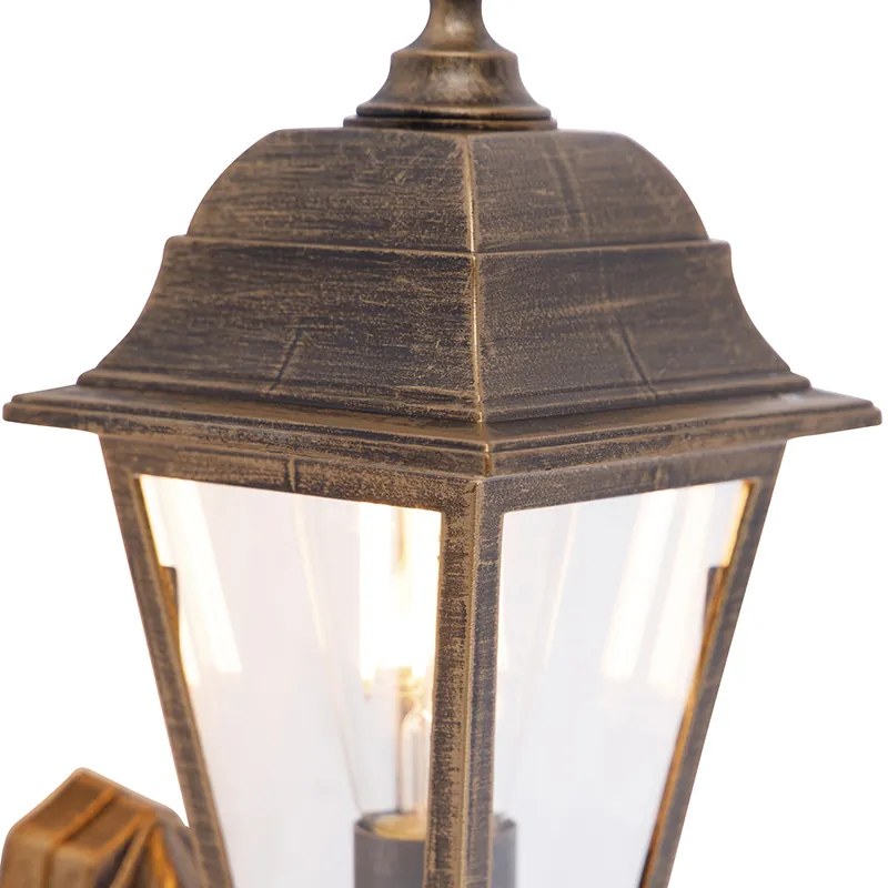Zewnetrzna Antyczna lampa ścienna złota IP44 z czujnikiem ruchu - Capital klasyczny/Antyczny Oswietlenie zewnetrzne