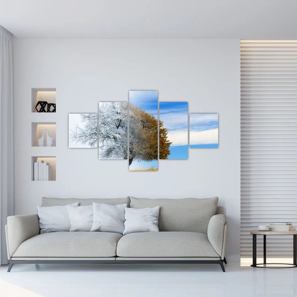 Obraz - Zmiana pór roku (125x70 cm)